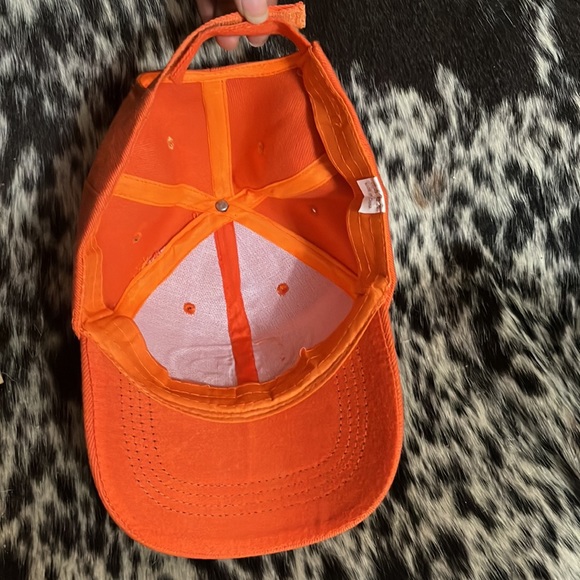 NWOT Outdoor Gear Trade Mark orange deer ball cap Velcro adjustable back strap - Picture 3 of 5